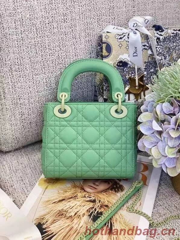 Dior Lady Dior Bag Original Sheepskin Leather CD5501 green