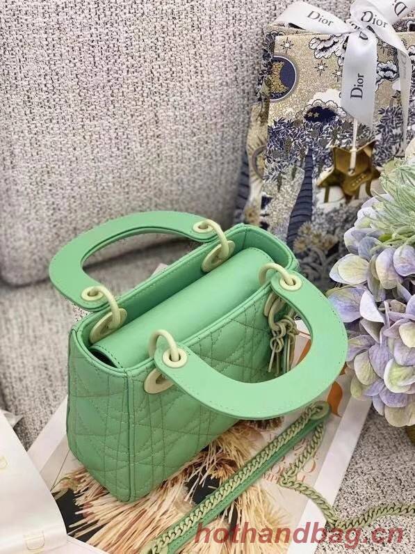 Dior Lady Dior Bag Original Sheepskin Leather CD5501 green