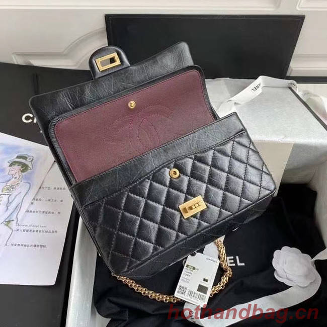 Chanel 2.55 Calfskin Flap Bag A37586 black