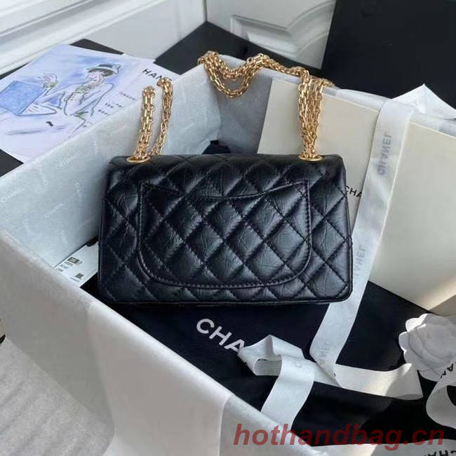 Chanel 2.55 Calfskin Flap Bag A37586 black