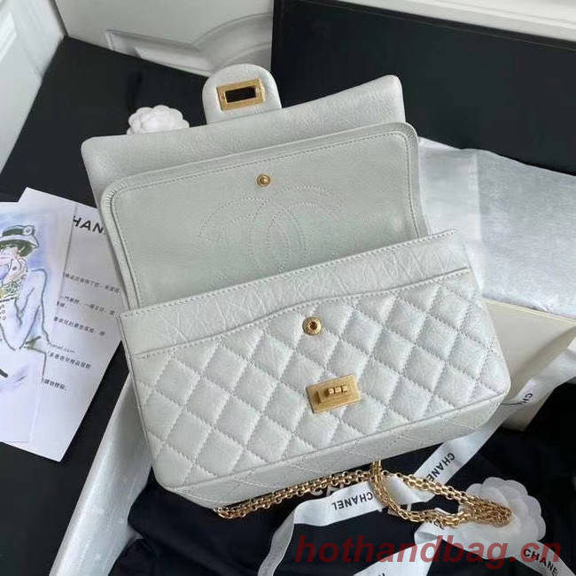 Chanel 2.55 Calfskin Flap Bag A37586 light grey