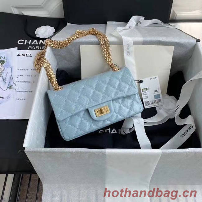 Chanel 2.55 Calfskin Flap Bag A37586 sky blue