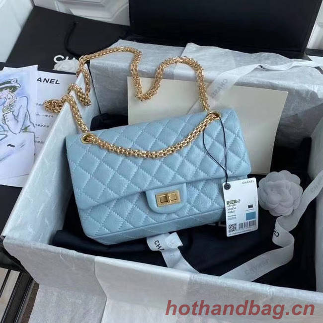 Chanel 2.55 Calfskin Flap Bag A37586 sky blue