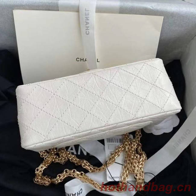 Chanel 2.55 Calfskin Flap Bag A37586 white