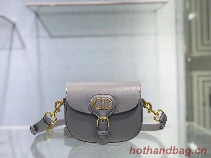 SMALL DIOR BOBBY BAG Gray Box Calfskin Gray Box Calfskin M9317