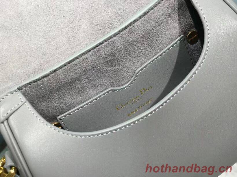 SMALL DIOR BOBBY BAG Gray Box Calfskin Gray Box Calfskin M9317