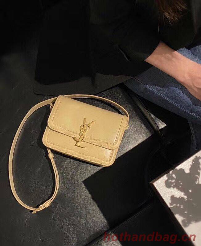 SOLFERINO SMALL SATCHEL IN BOX SAINT LAURENT LEATHER 63430 Beige