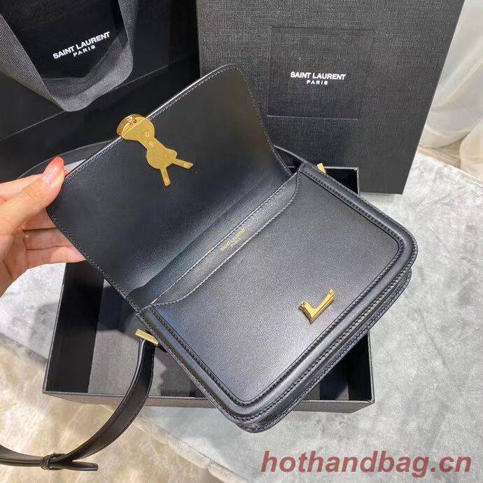 SOLFERINO SMALL SATCHEL IN BOX SAINT LAURENT LEATHER 63430 black