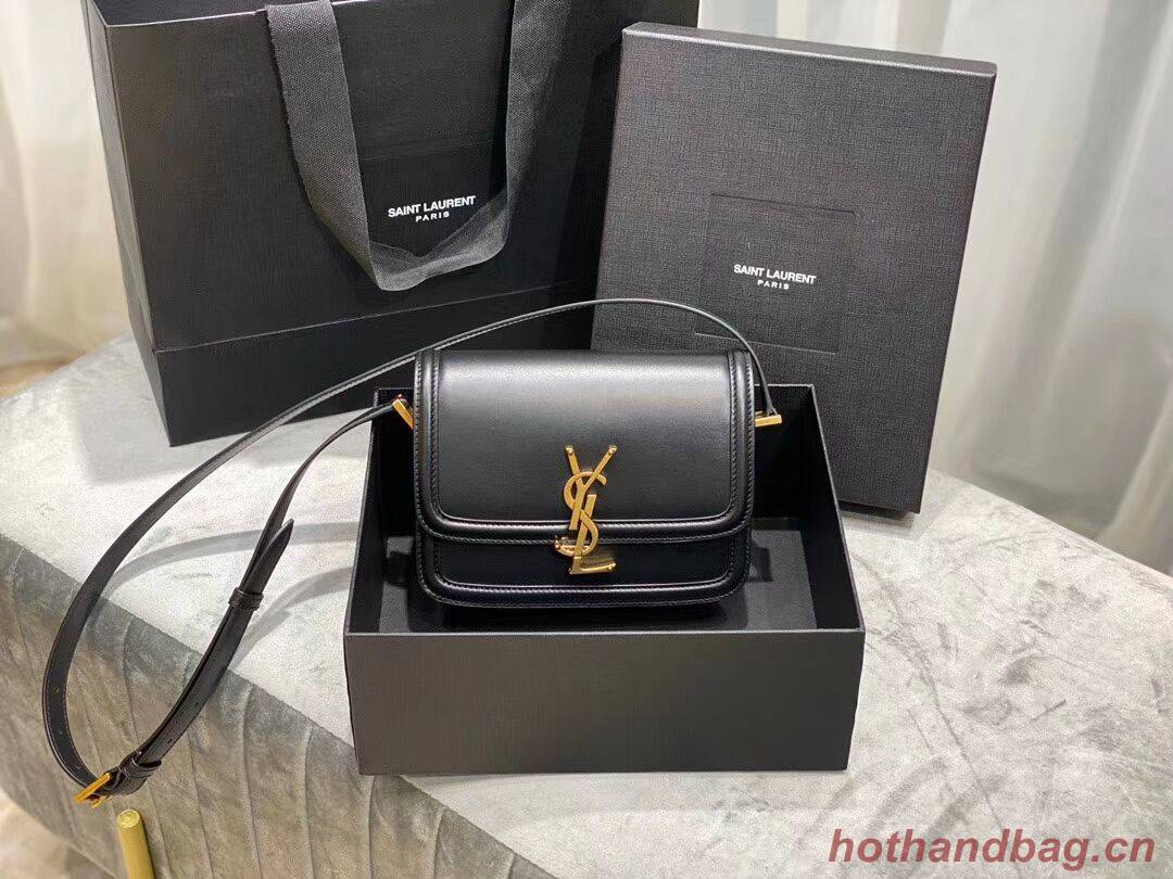 SOLFERINO SMALL SATCHEL IN BOX SAINT LAURENT LEATHER 63430 black