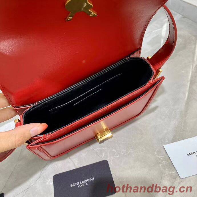 SOLFERINO SMALL SATCHEL IN BOX SAINT LAURENT LEATHER 63430 red