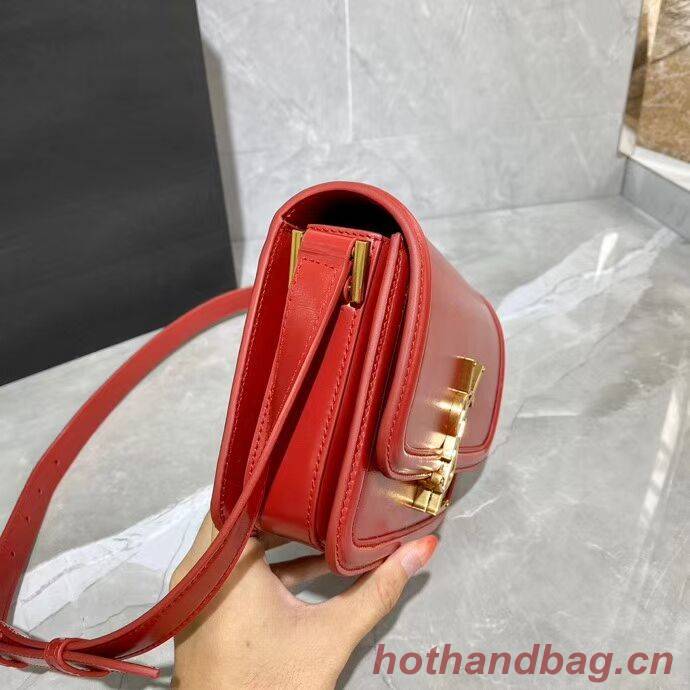 SOLFERINO SMALL SATCHEL IN BOX SAINT LAURENT LEATHER 63430 red