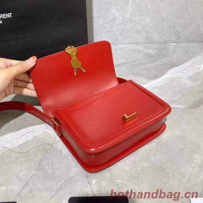 SOLFERINO SMALL SATCHEL IN BOX SAINT LAURENT LEATHER 63430 red