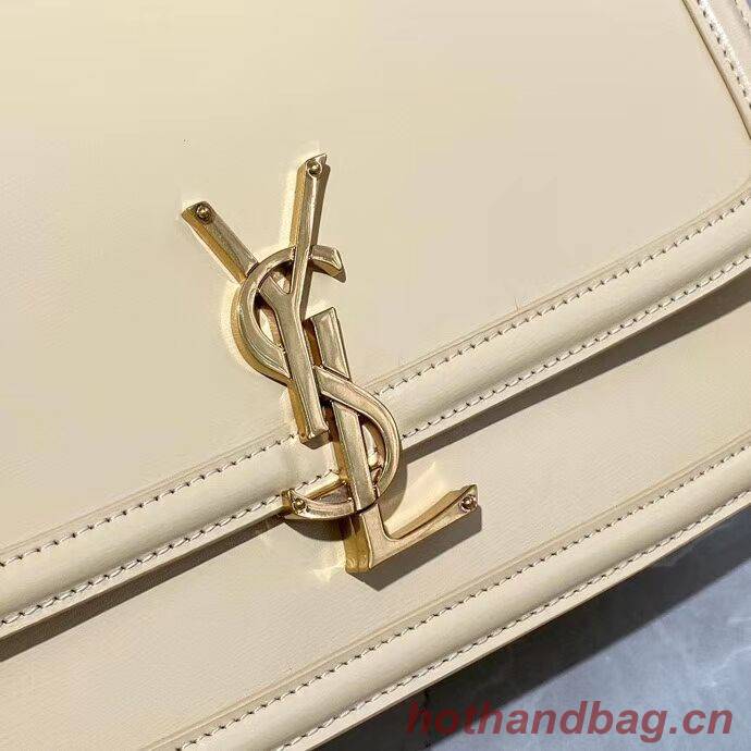 SOLFERINO MEDIUM SATCHEL IN BOX SAINT LAURENT LEATHER Y63435 Beige