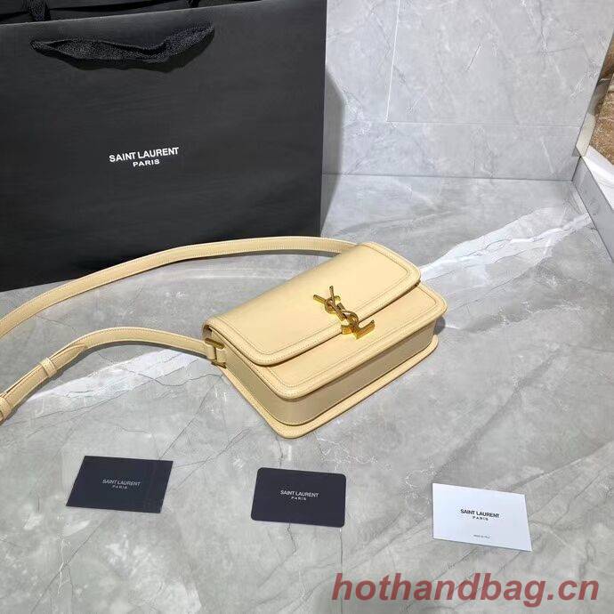 SOLFERINO MEDIUM SATCHEL IN BOX SAINT LAURENT LEATHER Y63435 Beige