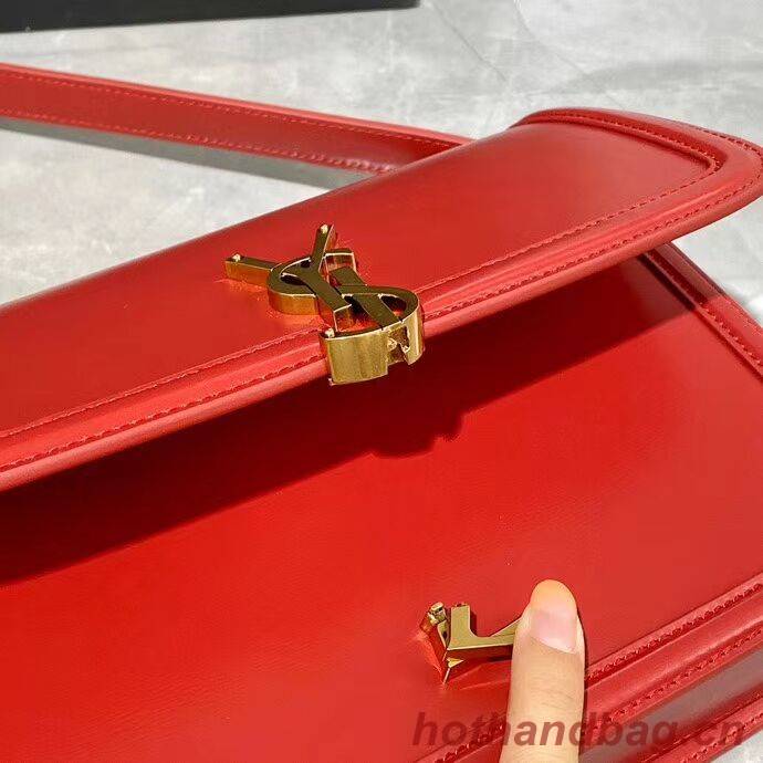 SOLFERINO MEDIUM SATCHEL IN BOX SAINT LAURENT LEATHER Y63435 RED