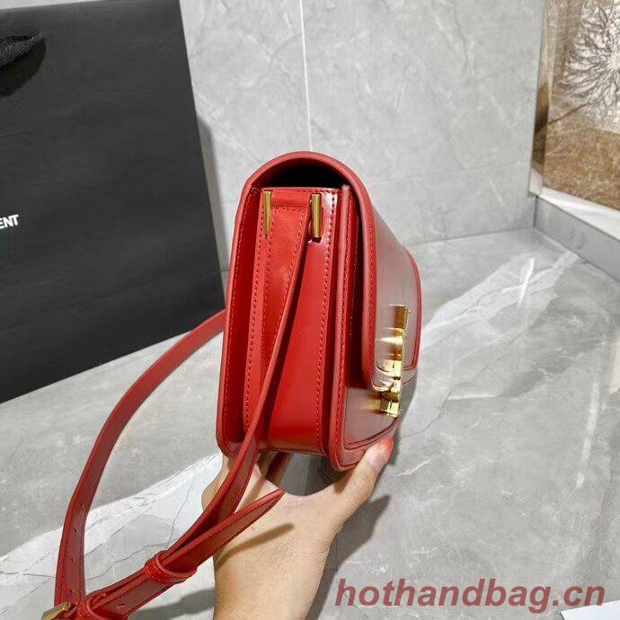 SOLFERINO MEDIUM SATCHEL IN BOX SAINT LAURENT LEATHER Y63435 RED