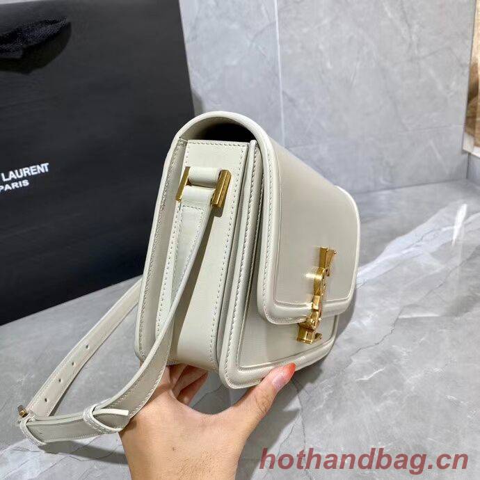 SOLFERINO MEDIUM SATCHEL IN BOX SAINT LAURENT LEATHER Y63435 white