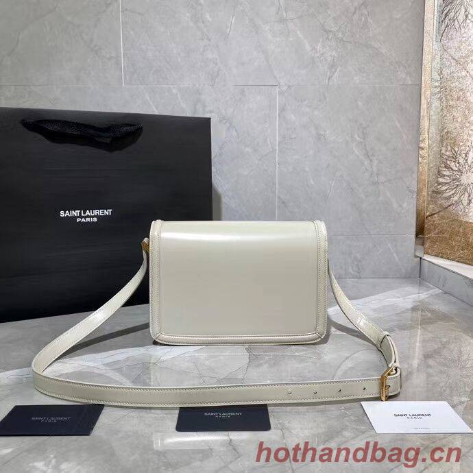 SOLFERINO MEDIUM SATCHEL IN BOX SAINT LAURENT LEATHER Y63435 white