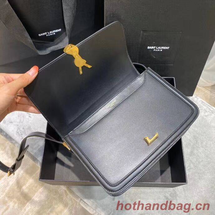 SOLFERINO MEDIUM SATCHEL IN BOX SAINT LAURENT LEATHER Y63435 black