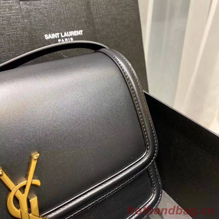 SOLFERINO MEDIUM SATCHEL IN BOX SAINT LAURENT LEATHER Y63435 black