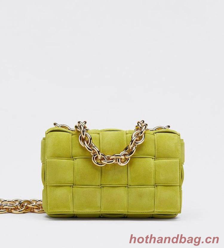 Bottega Veneta PADDED CASSETTE Velvet BAG 591971 Lemon