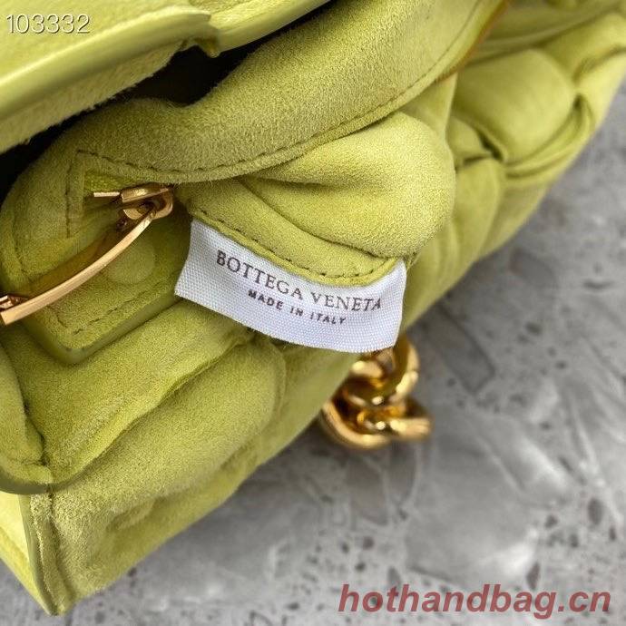 Bottega Veneta PADDED CASSETTE Velvet BAG 591971 Lemon