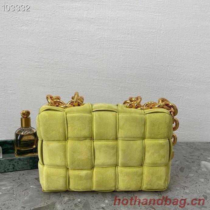 Bottega Veneta PADDED CASSETTE Velvet BAG 591971 Lemon