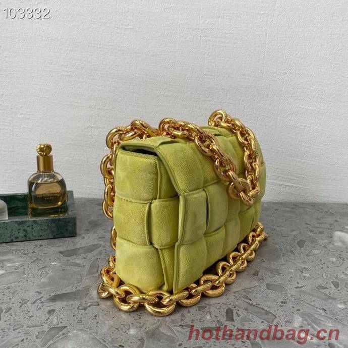 Bottega Veneta PADDED CASSETTE Velvet BAG 591971 Lemon