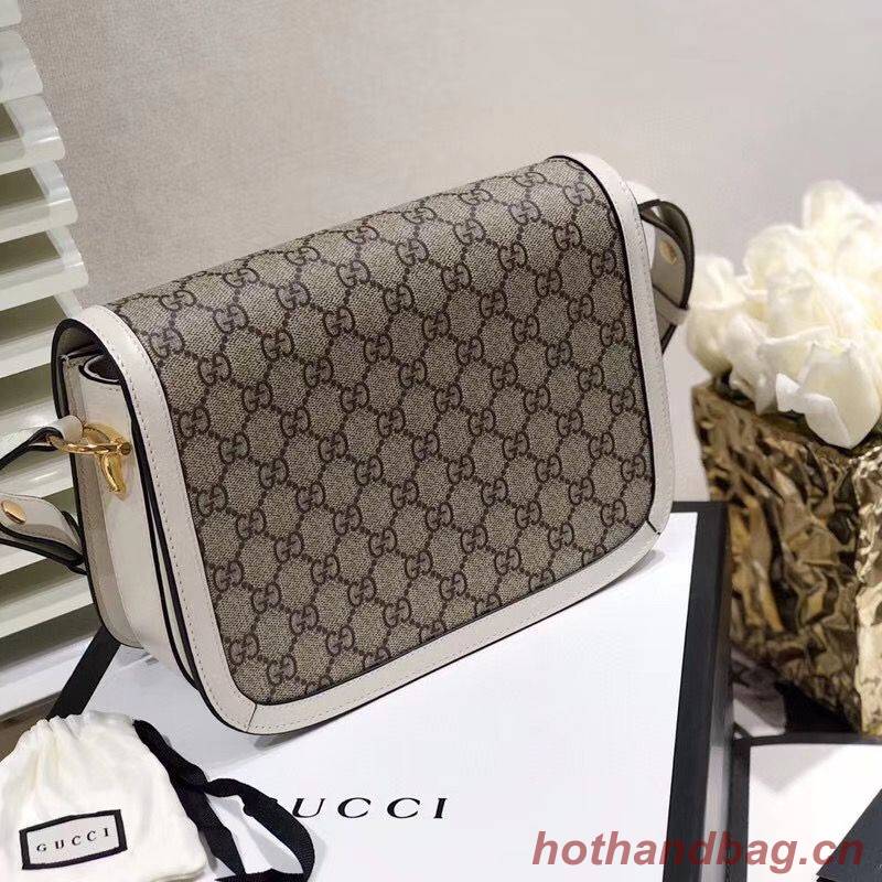 Gucci Horsebit 1955 GG Supreme Bag 602204 White