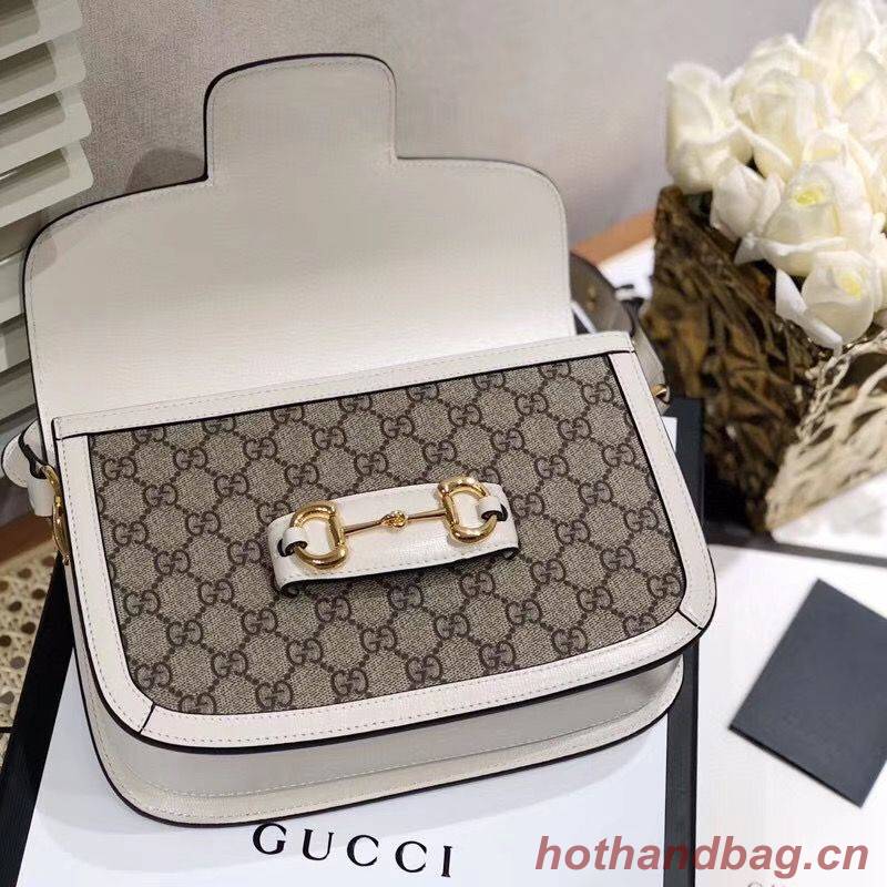 Gucci Horsebit 1955 GG Supreme Bag 602204 White