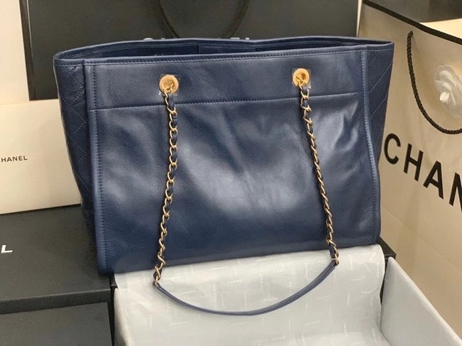 Chanel shopping bag A67001 Royal Blue