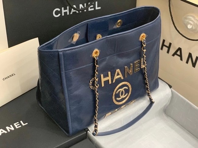 Chanel shopping bag A67001 Royal Blue