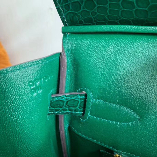 Hermes Birkin Bag Original Leather crocodile HBK35 green