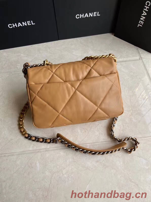 Chanel 19 flap bag AS1160 brown