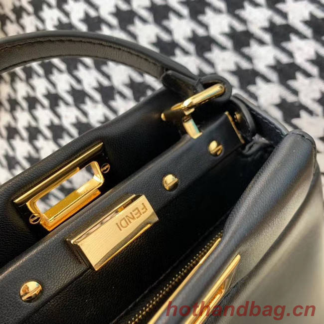 Fendi PEEKABOO ICONIC MINI nappa leather bag 8BN244 black