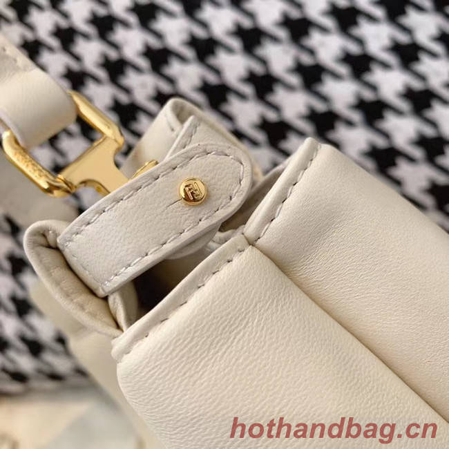 Fendi PEEKABOO ICONIC MINI nappa leather bag 8BN244 white