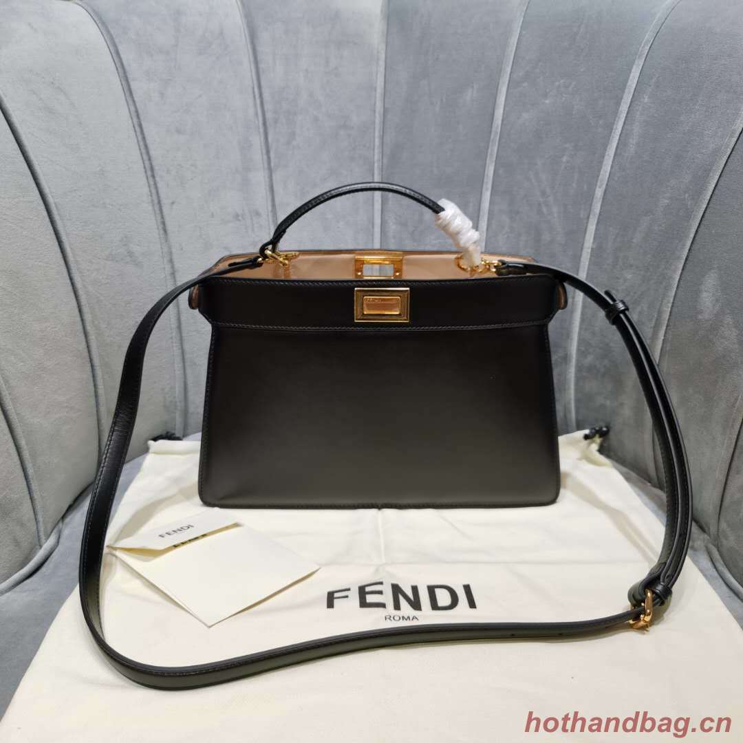 Fendi PEEKABOO ISEEU EAST-WEST Black leather bag 8BN323