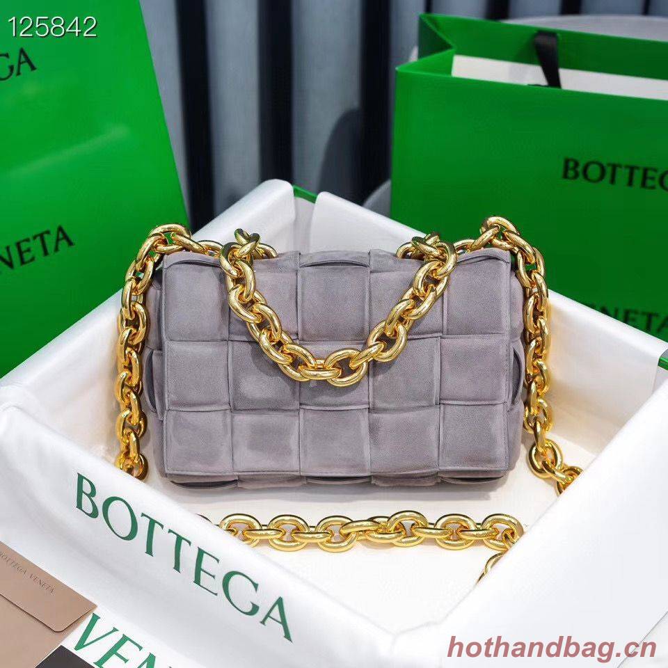 Bottega Veneta PADDED CASSETTE Velvet BAG 591971 Gray