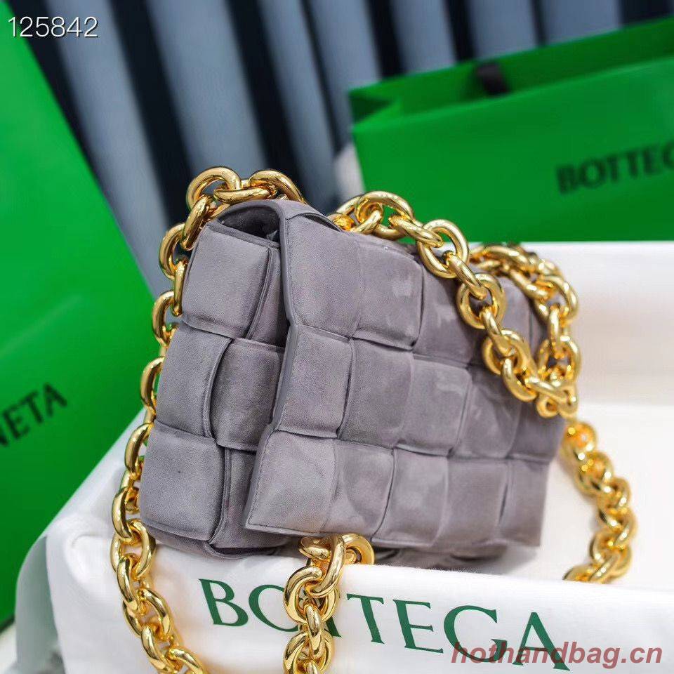 Bottega Veneta PADDED CASSETTE Velvet BAG 591971 Gray