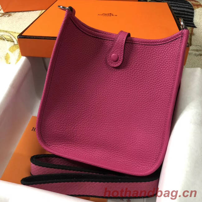 Hermes Evelyne mini 17cm Original Calf Leather Messenger Bag H1187 rose