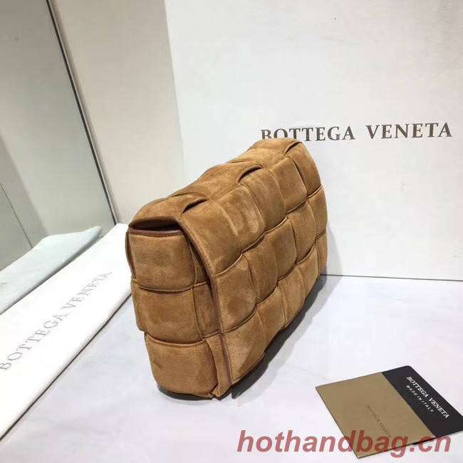 Bottega Veneta PADDED CASSETTE BAG suede 591970 brown