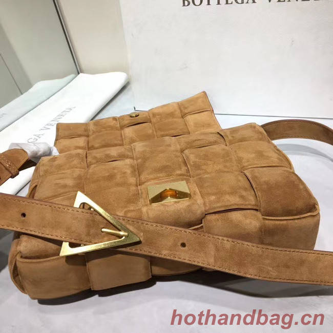 Bottega Veneta PADDED CASSETTE BAG suede 591970 brown