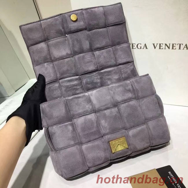 Bottega Veneta PADDED CASSETTE BAG suede 591970 grey