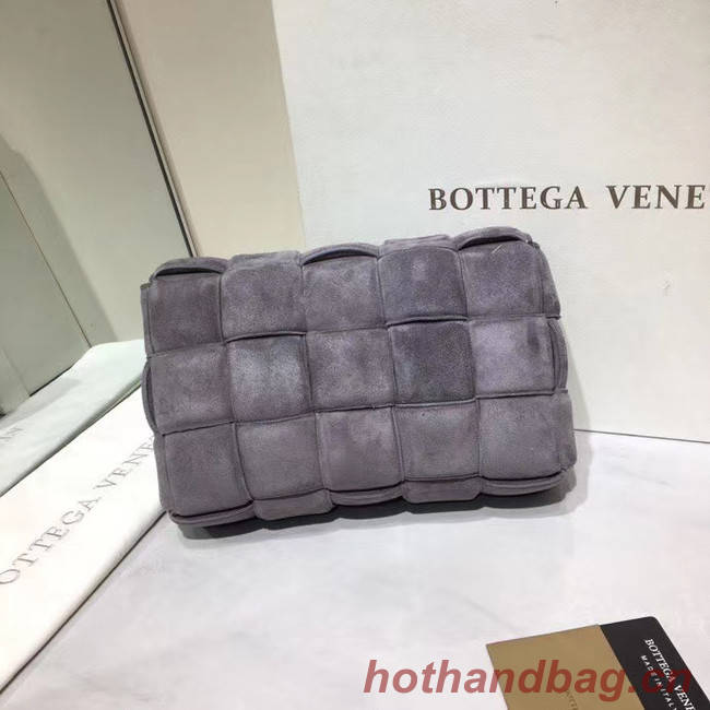 Bottega Veneta PADDED CASSETTE BAG suede 591970 grey