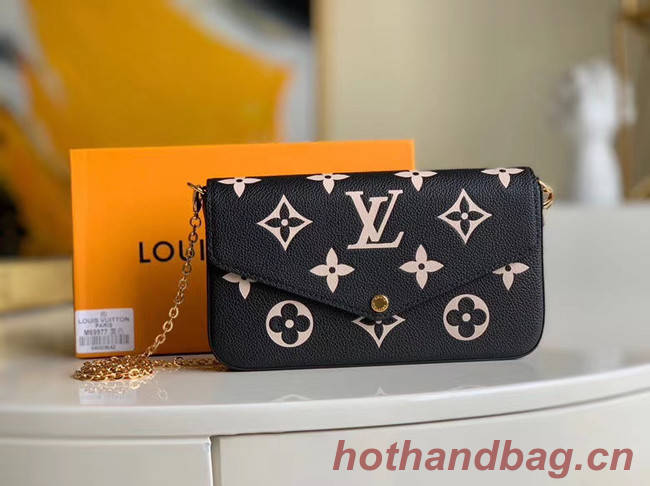 Louis Vuitton Original POCHETTE FELICIE Chain Bag M69977 black