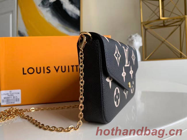 Louis Vuitton Original POCHETTE FELICIE Chain Bag M69977 black