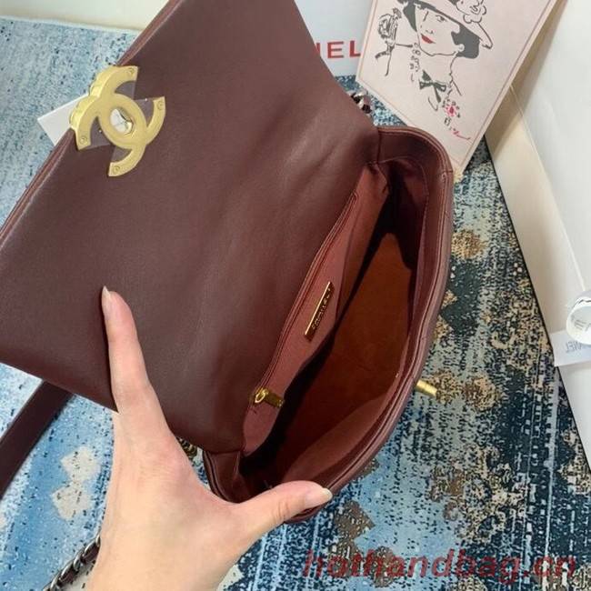 Chanel 19 flap bag AS1160 Burgundy