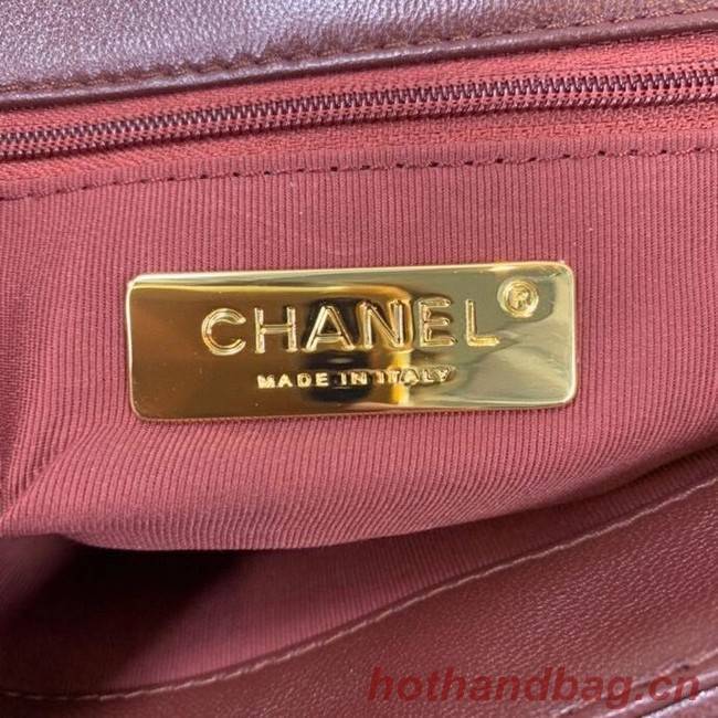 Chanel 19 flap bag AS1160 Burgundy