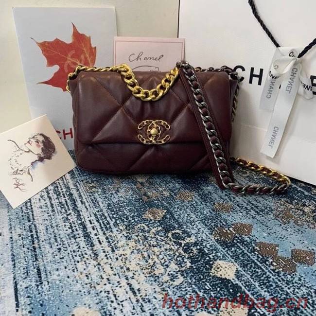 Chanel 19 flap bag AS1160 Burgundy