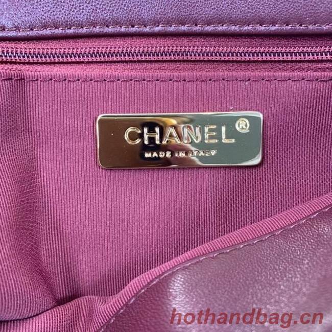 Chanel 19 flap bag AS1161 Burgundy